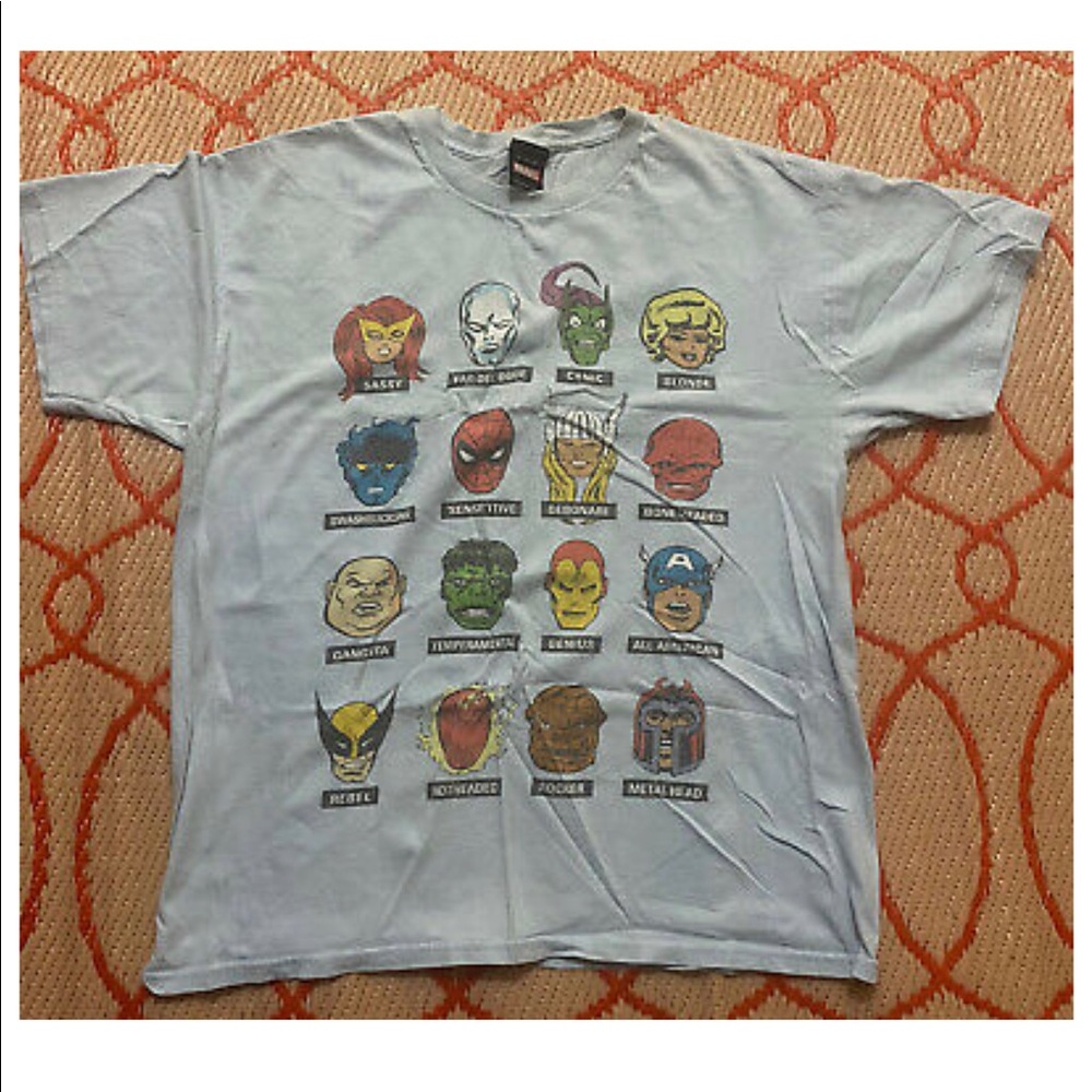 2011 Marvel Mad Engine Character T-Shirt Men's L